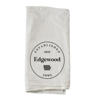 Personalized Year City State Gray Round Towel